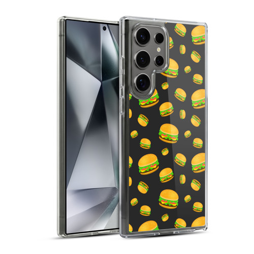 PLdesign Food Patterns Cool Fun Burger Soft Gel Case for Samsung Galaxy S24 Ultra 5G & MagSafe