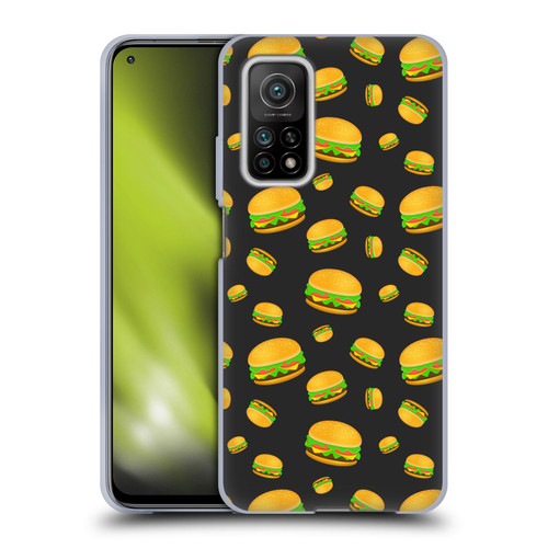 PLdesign Food Patterns Cool Fun Burger Soft Gel Case for Xiaomi Mi 10T 5G