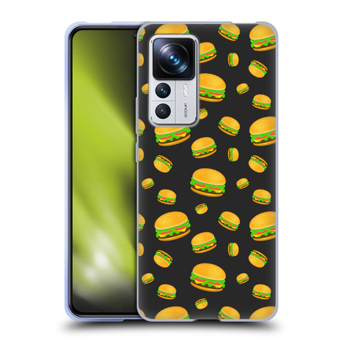 PLdesign Food Patterns Cool Fun Burger Soft Gel Case for Xiaomi 12T Pro