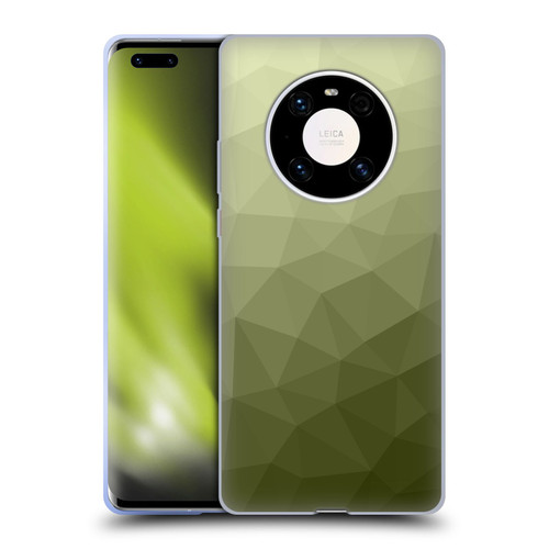 PLdesign Geometric Patterns Army Green Gradient Mesh Soft Gel Case for Huawei Mate 40 Pro 5G