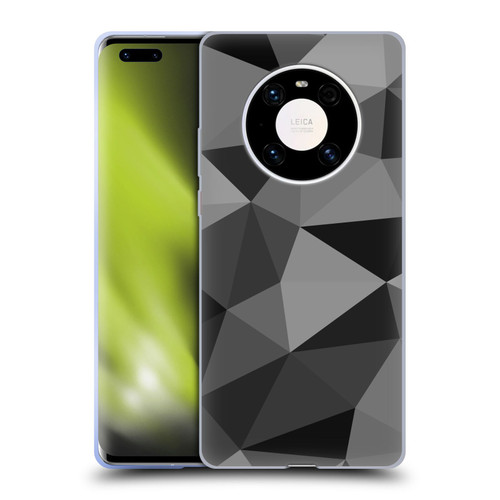 PLdesign Geometric Patterns Dark Gray Mesh Soft Gel Case for Huawei Mate 40 Pro 5G
