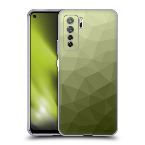 PLdesign Geometric Patterns Army Green Gradient Mesh Soft Gel Case for Huawei Nova 7 SE/P40 Lite 5G