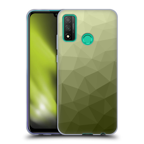 PLdesign Geometric Patterns Army Green Gradient Mesh Soft Gel Case for Huawei P Smart (2020)