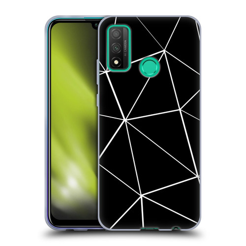 PLdesign Geometric Patterns Black Triangles White Lines Soft Gel Case for Huawei P Smart (2020)
