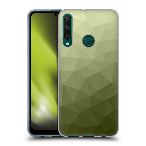PLdesign Geometric Patterns Army Green Gradient Mesh Soft Gel Case for Huawei Y6p