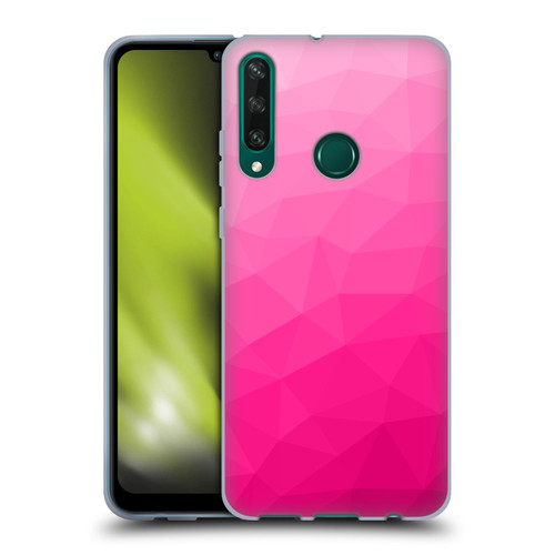 PLdesign Geometric Patterns Hot Pink Gradient Mesh Soft Gel Case for Huawei Y6p