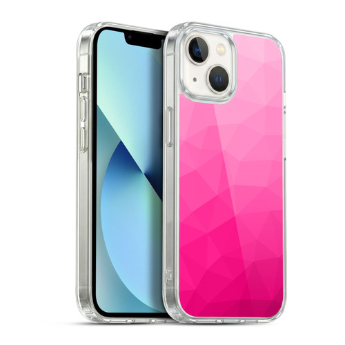 PLdesign Geometric Patterns Hot Pink Gradient Mesh Soft Gel Case for Apple iPhone 13
