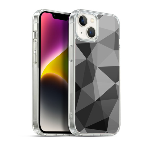 PLdesign Geometric Patterns Dark Gray Mesh Soft Gel Case for Apple iPhone 14 Plus & MagSafe