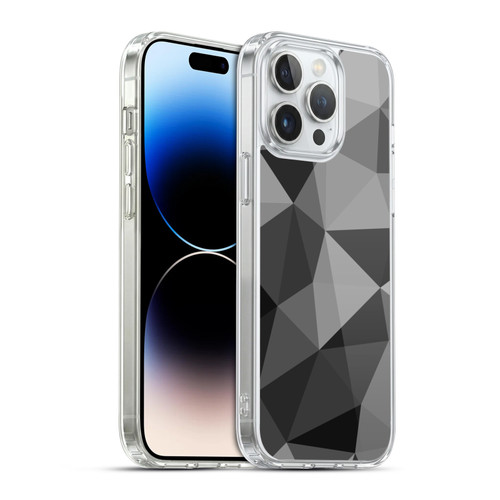 PLdesign Geometric Patterns Dark Gray Mesh Soft Gel Case for Apple iPhone 14 Pro Max & MagSafe
