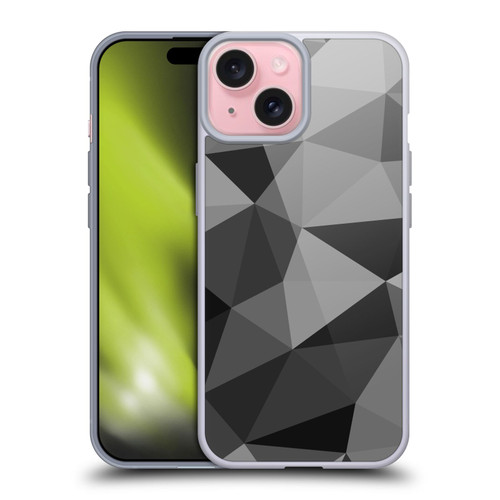 PLdesign Geometric Patterns Dark Gray Mesh Soft Gel Case for Apple iPhone 15