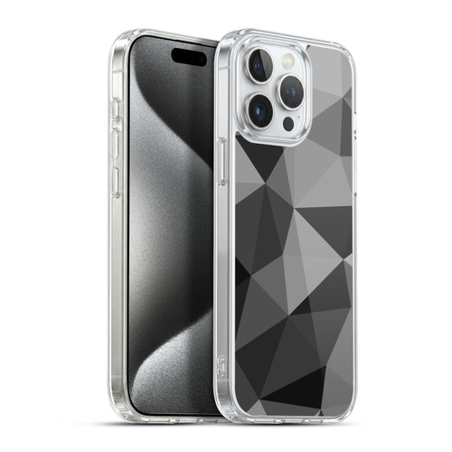 PLdesign Geometric Patterns Dark Gray Mesh Soft Gel Case for Apple iPhone 15 Pro Max & MagSafe