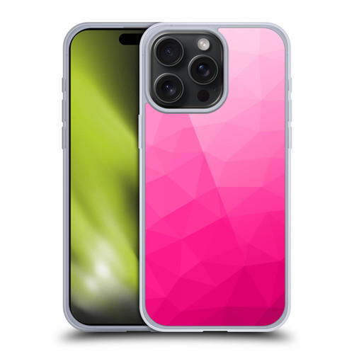 PLdesign Geometric Patterns Hot Pink Gradient Mesh Soft Gel Case for Apple iPhone 15 Pro Max