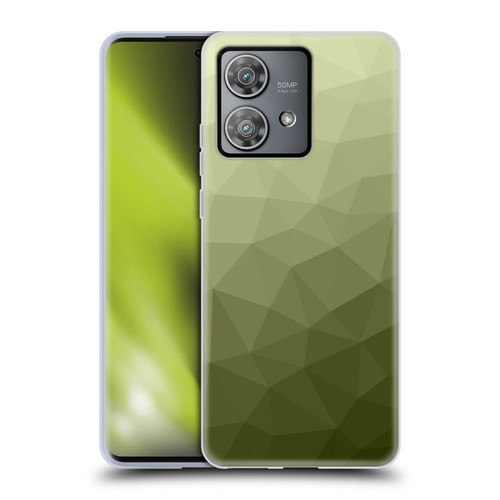 PLdesign Geometric Patterns Army Green Gradient Mesh Soft Gel Case for Motorola Edge 40 Neo 5G