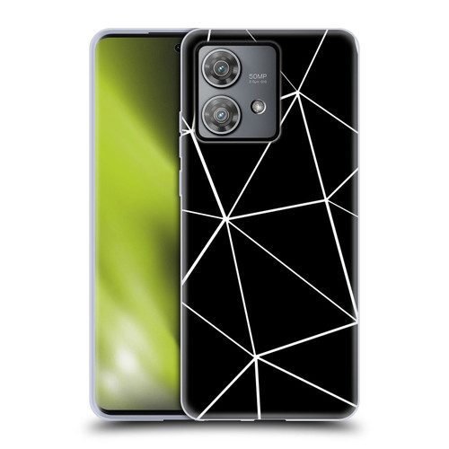 PLdesign Geometric Patterns Black Triangles White Lines Soft Gel Case for Motorola Edge 40 Neo 5G