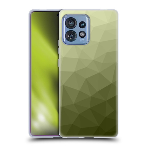 PLdesign Geometric Patterns Army Green Gradient Mesh Soft Gel Case for Motorola Moto Edge 40 Pro