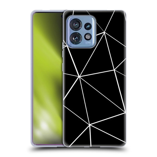 PLdesign Geometric Patterns Black Triangles White Lines Soft Gel Case for Motorola Moto Edge 40 Pro