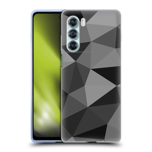 PLdesign Geometric Patterns Dark Gray Mesh Soft Gel Case for Motorola Edge S30 / Moto G200 5G