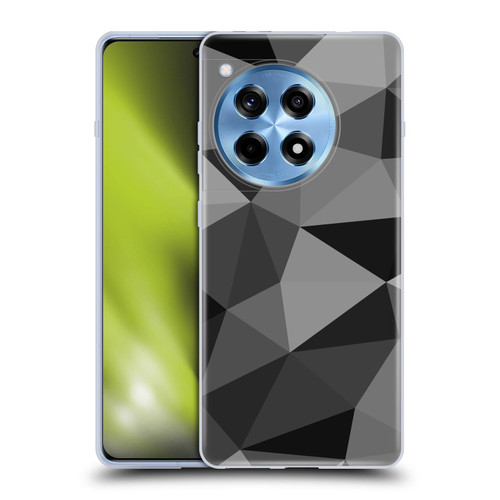 PLdesign Geometric Patterns Dark Gray Mesh Soft Gel Case for OnePlus 12R