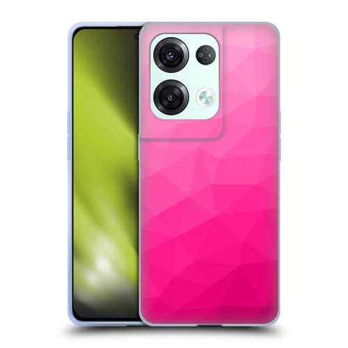 PLdesign Geometric Patterns Hot Pink Gradient Mesh Soft Gel Case for OPPO Reno8 Pro