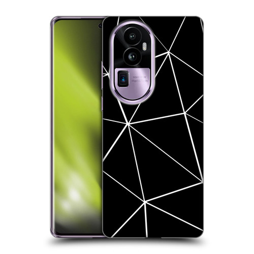 PLdesign Geometric Patterns Black Triangles White Lines Soft Gel Case for OPPO Reno10 Pro+
