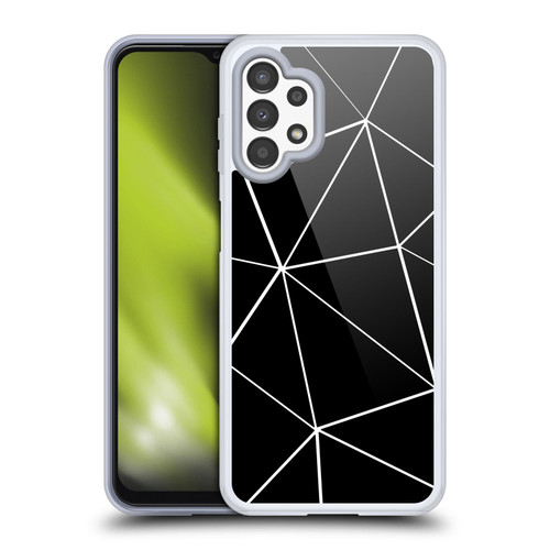 PLdesign Geometric Patterns Black Triangles White Lines Soft Gel Case for Samsung Galaxy A13 (2022)