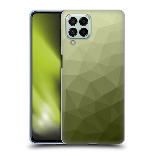 PLdesign Geometric Patterns Army Green Gradient Mesh Soft Gel Case for Samsung Galaxy M53 (2022)