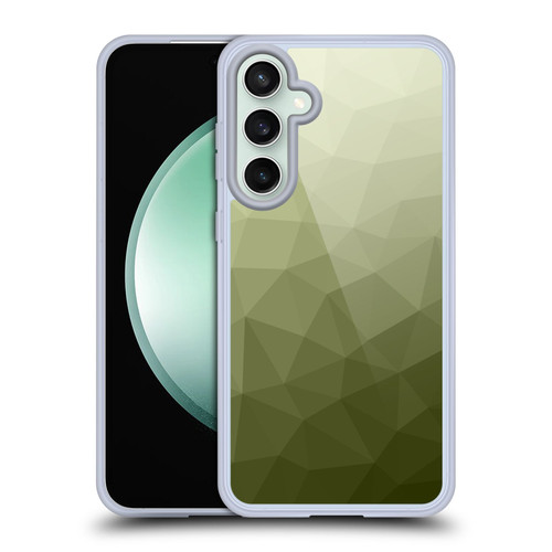PLdesign Geometric Patterns Army Green Gradient Mesh Soft Gel Case for Samsung Galaxy S23 FE 5G
