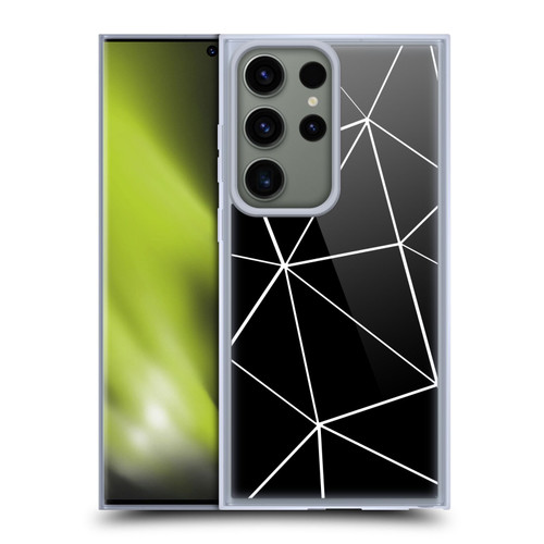 PLdesign Geometric Patterns Black Triangles White Lines Soft Gel Case for Samsung Galaxy S23 Ultra 5G