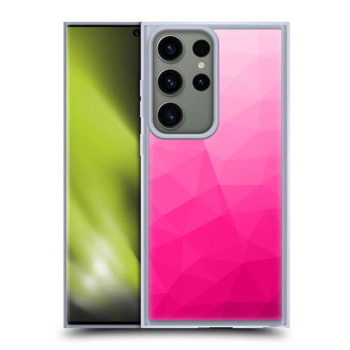 PLdesign Geometric Patterns Hot Pink Gradient Mesh Soft Gel Case for Samsung Galaxy S23 Ultra 5G