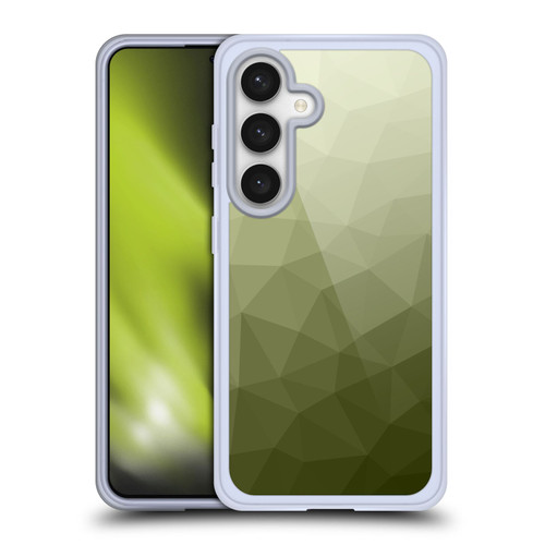 PLdesign Geometric Patterns Army Green Gradient Mesh Soft Gel Case for Samsung Galaxy S24 5G