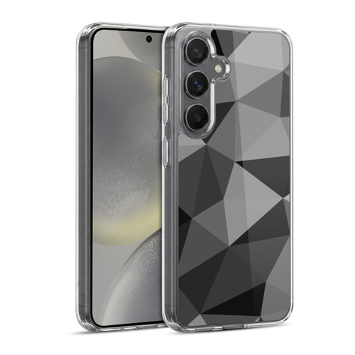 PLdesign Geometric Patterns Dark Gray Mesh Soft Gel Case for Samsung Galaxy S24 5G & MagSafe