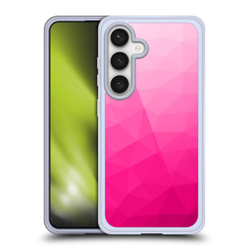 PLdesign Geometric Patterns Hot Pink Gradient Mesh Soft Gel Case for Samsung Galaxy S24 5G
