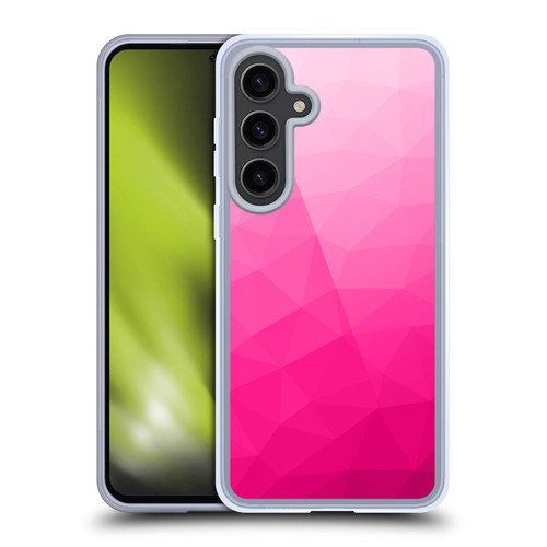 PLdesign Geometric Patterns Hot Pink Gradient Mesh Soft Gel Case for Samsung Galaxy S24+ 5G