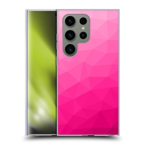 PLdesign Geometric Patterns Hot Pink Gradient Mesh Soft Gel Case for Samsung Galaxy S24 Ultra 5G