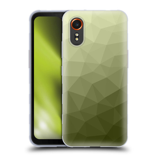 PLdesign Geometric Patterns Army Green Gradient Mesh Soft Gel Case for Samsung Galaxy Xcover7 5G