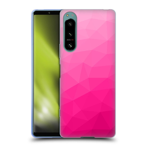 PLdesign Geometric Patterns Hot Pink Gradient Mesh Soft Gel Case for Sony Xperia 5 IV