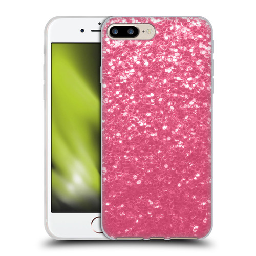 PLdesign Sparkle Prints Rose Pink Soft Gel Case for Apple iPhone 7 Plus / iPhone 8 Plus