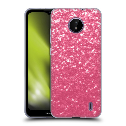 PLdesign Sparkle Prints Rose Pink Soft Gel Case for Nokia C10 / C20