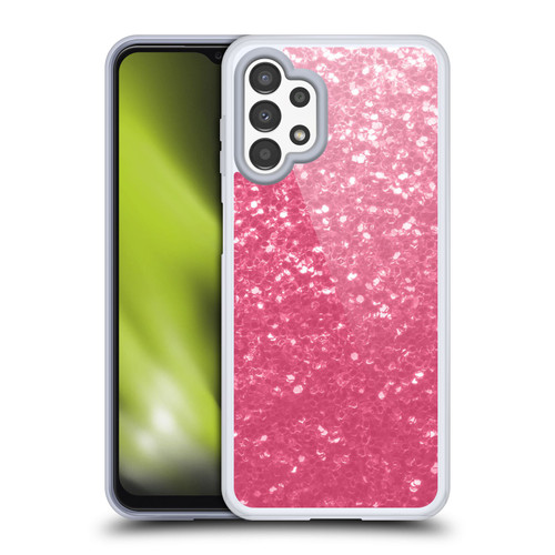 PLdesign Sparkle Prints Rose Pink Soft Gel Case for Samsung Galaxy A13 (2022)