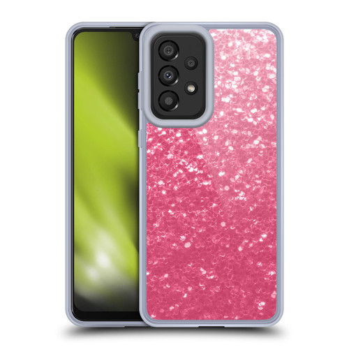 PLdesign Sparkle Prints Rose Pink Soft Gel Case for Samsung Galaxy A33 5G (2022)