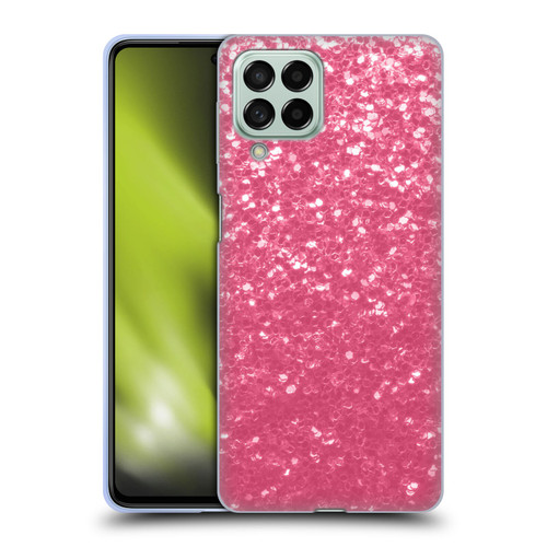 PLdesign Sparkle Prints Rose Pink Soft Gel Case for Samsung Galaxy M53 (2022)