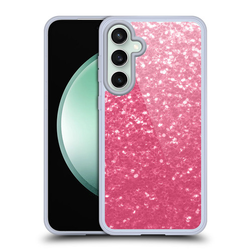 PLdesign Sparkle Prints Rose Pink Soft Gel Case for Samsung Galaxy S23 FE 5G