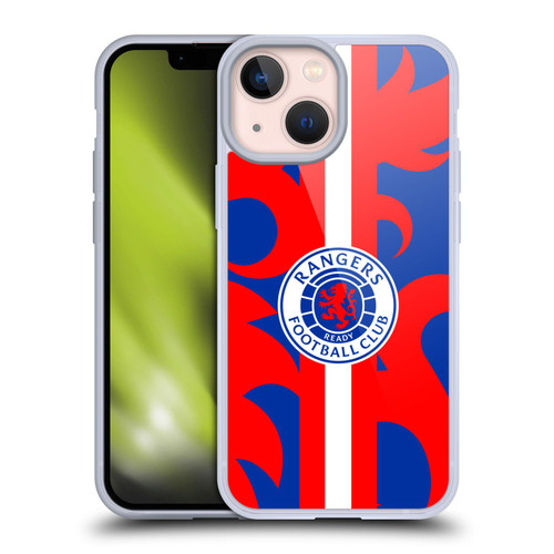 Rangers FC Crest Lion Rampant Pattern Soft Gel Case for Apple iPhone 13 Mini & MagSafe