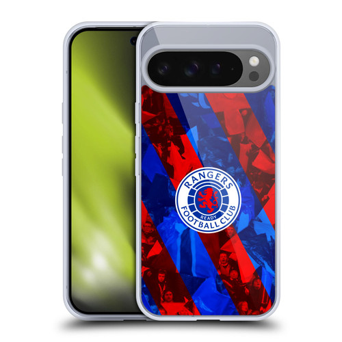 Rangers FC Crest Stadium Stripes Soft Gel Case for Google Pixel 9 Pro XL