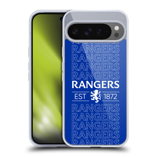 Rangers FC Crest Typography Soft Gel Case for Google Pixel 9 Pro XL