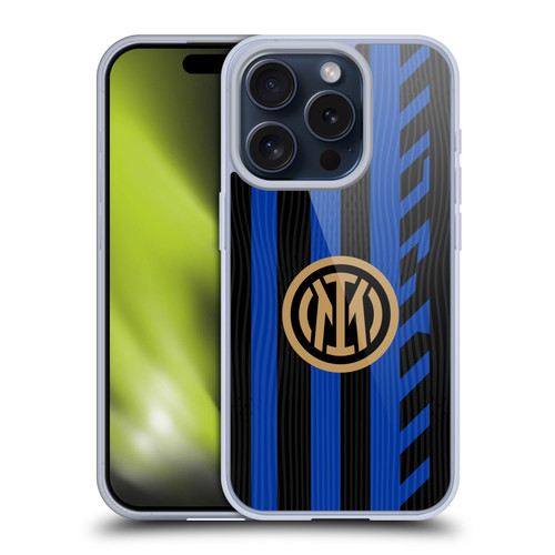 Fc Internazionale Milano 2024/25 Crest Kit Home Soft Gel Case for Apple iPhone 15 Pro & MagSafe
