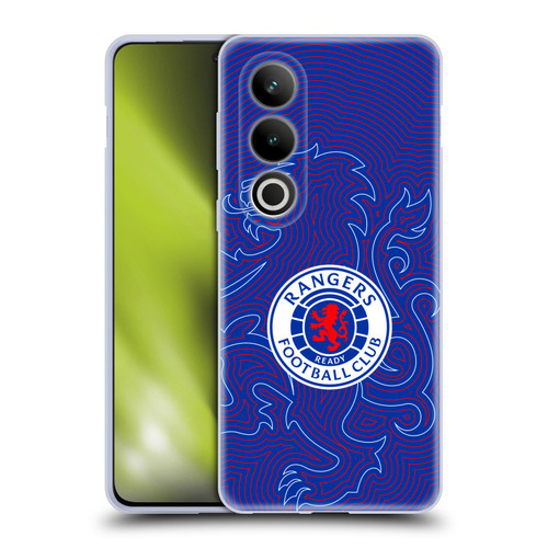 Rangers FC Crest Lion Pinstripes Pattern Soft Gel Case for OPPO OnePlus Ace 3V 5G