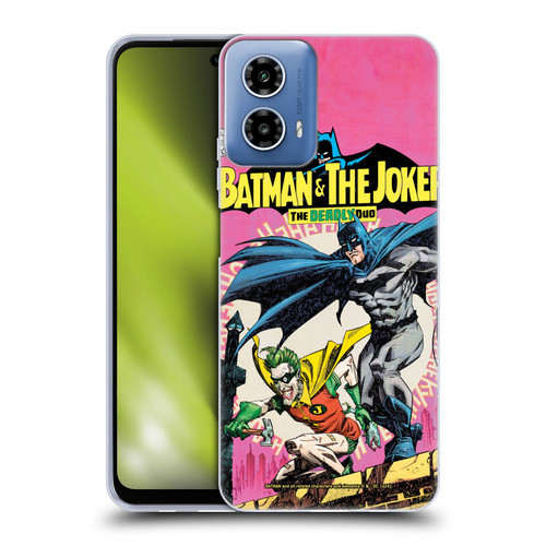 Batman DC Comics 90th Anniversary Comic Books Batman And Joker Soft Gel Case for Motorola Moto G34 5G