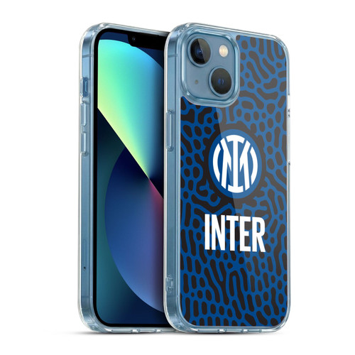 Fc Internazionale Milano Patterns Abstract 2 Soft Gel Case for Apple iPhone 13 Mini & MagSafe