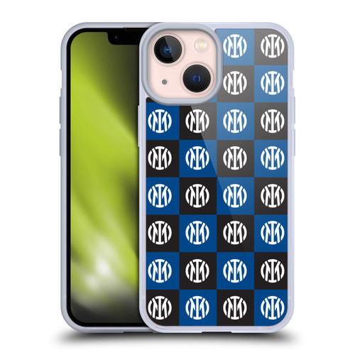 Fc Internazionale Milano Patterns Crest Soft Gel Case for Apple iPhone 13 Mini & MagSafe